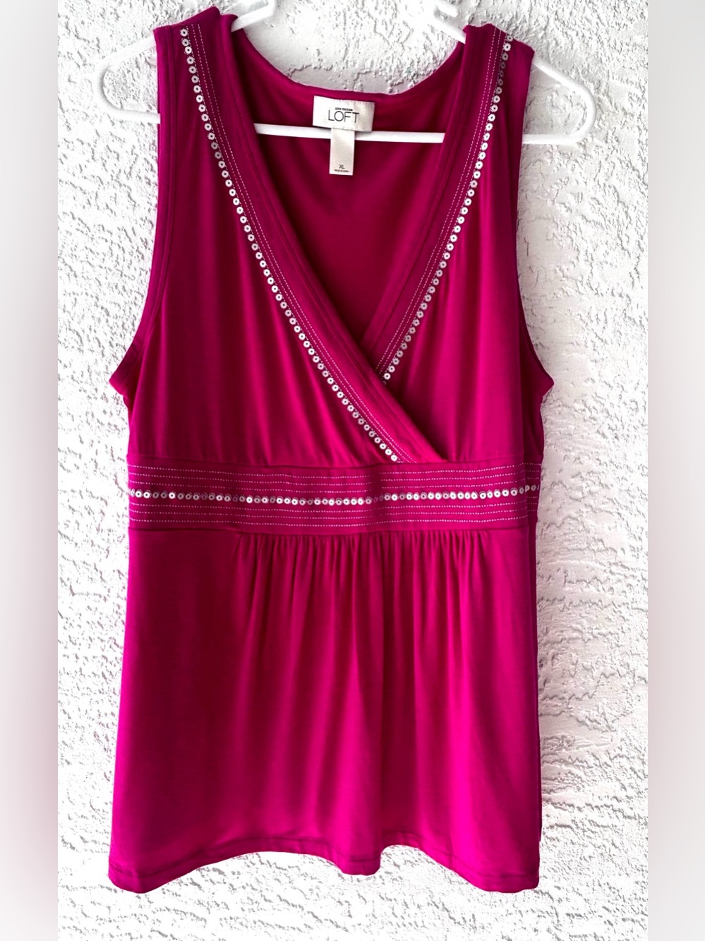 LOFT Fushia Tank with bling!
